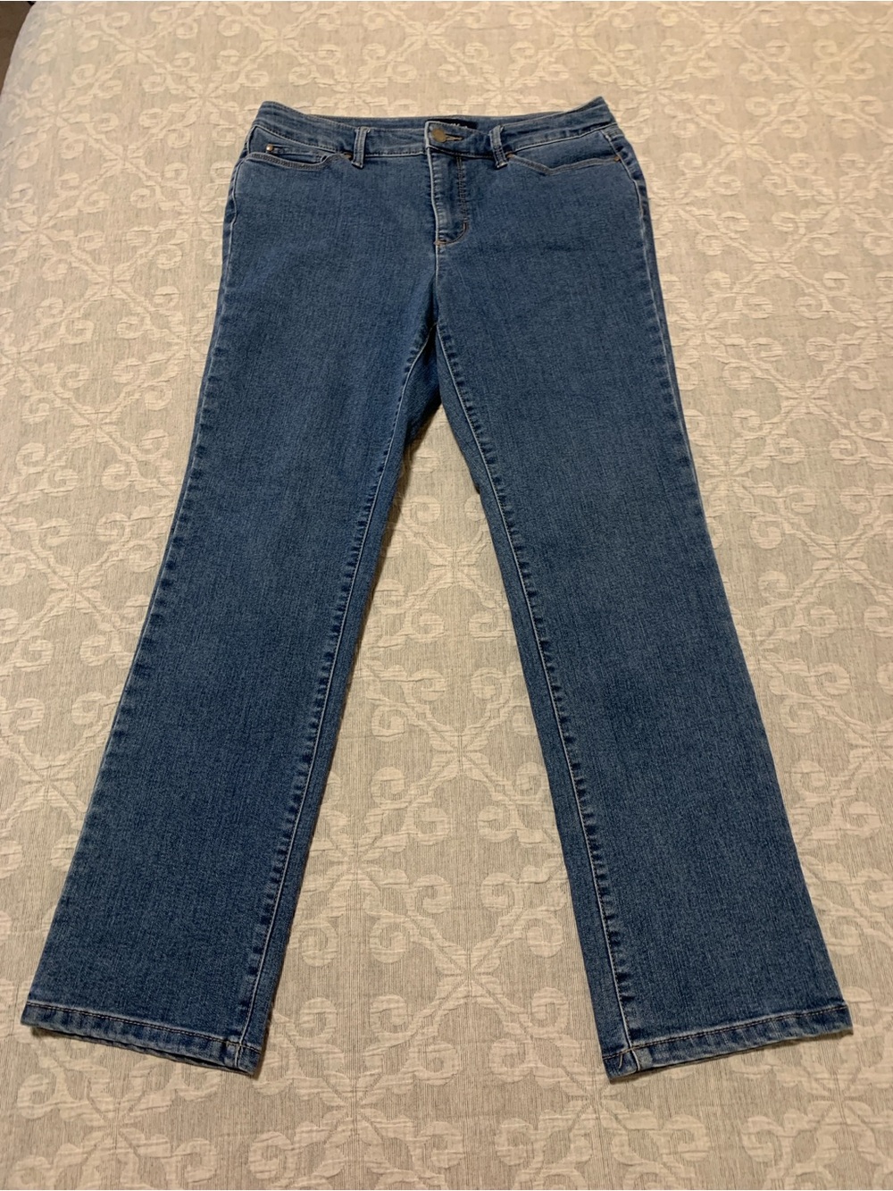 Charter Club Dark Blue Lexington Straight Jeans (Size 8P)